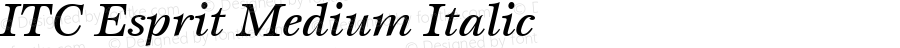 ITC Esprit Medium Italic