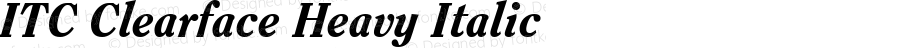 ITC Clearface Heavy Italic