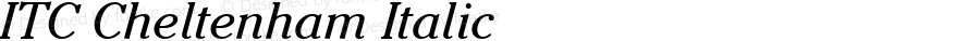 ITC Cheltenham Book Italic