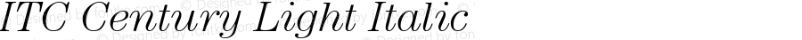 ITC Century Light Italic