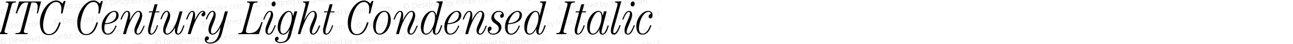 ITC Century Light Condensed Italic