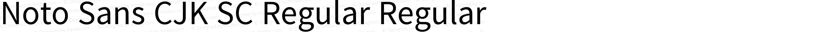 Noto Sans CJK SC Regular Regular
