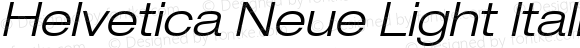 Helvetica Neue Light Italic 2