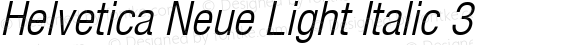 Helvetica Neue Light Italic 3