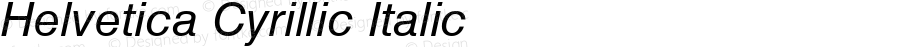 Helvetica Cyrillic Inclined