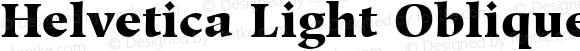 Helvetica Light Oblique