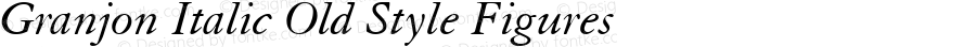 Granjon Italic Old Style Figures