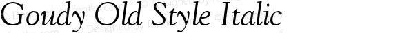 Goudy Old Style Italic