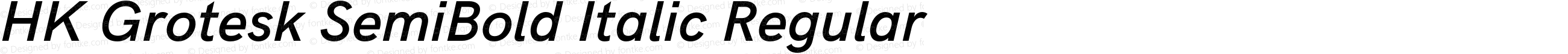 HK Grotesk SemiBold Italic Regular