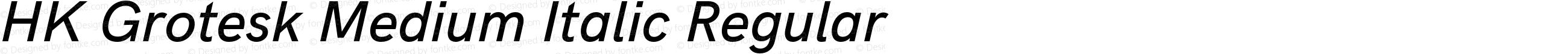 HK Grotesk Medium Italic Regular