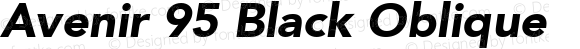 Avenir 95 Black Oblique