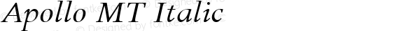 Apollo MT Italic
