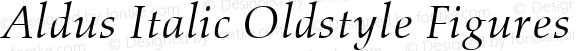 Aldus Italic Oldstyle Figures