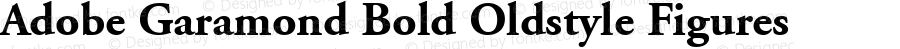 Adobe Garamond Bold Oldstyle Figures