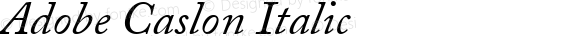 Adobe Caslon Italic