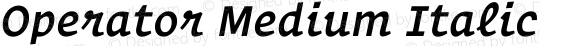 Operator Medium Italic