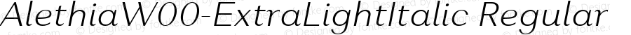 Alethia W00 ExtraLight Italic