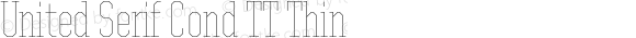 United Serif Cond TT Thin