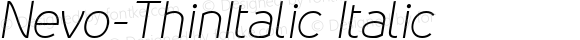 Nevo Thin Italic