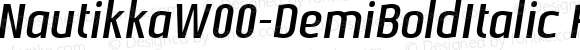 Nautikka W00 DemiBold Italic