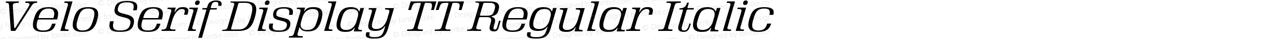 Velo Serif Display TT Regular Italic