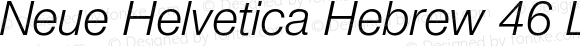 Neue Helvetica Hebrew 46 Light Italic