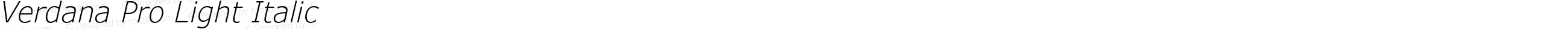 VerdanaPro-LightItalic