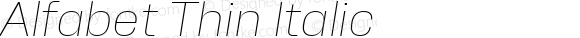 Alfabet Thin Italic