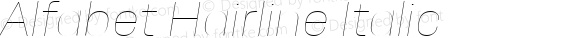 Alfabet Hairline Italic