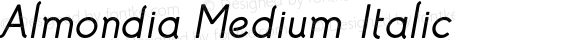 Almondia Medium Italic