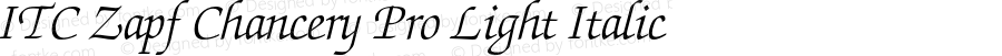 ITC Zapf Chancery Pro Light Italic