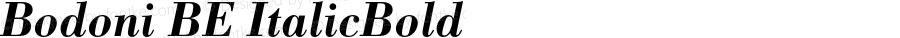 Bodoni BE ItalicBold