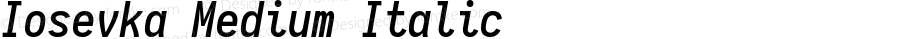 Iosevka Medium Italic 1.10.2