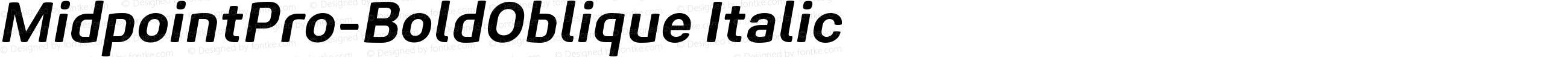 MidpointPro-BoldOblique Italic