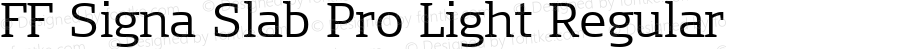 FF Signa Slab Pro Light Regular