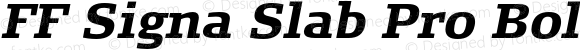 FF Signa Slab Pro Bold Italic