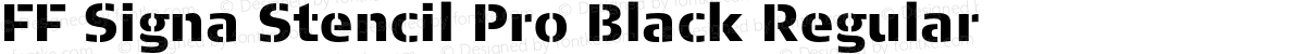 FF Signa Stencil Pro Black Regular