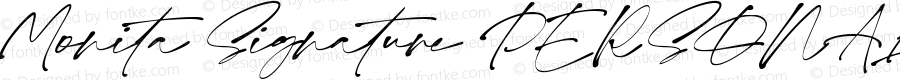 Monita Signature PERSONAL USE Regular Italic