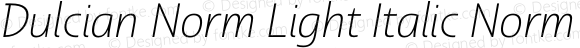 Dulcian Norm Light Italic Norm Light Italic
