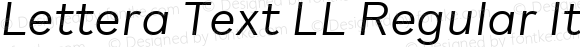 Lettera Text LL Regular Italic