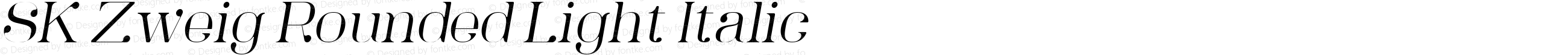 SK Zweig Rounded Light Italic