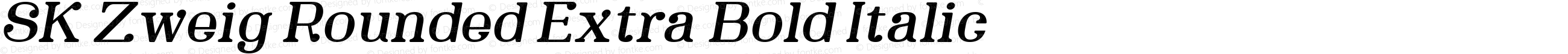 SK Zweig Rounded Extra Bold Italic