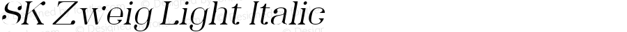 SK Zweig Light Italic