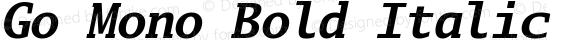 Go Mono Bold Italic