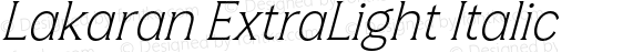 Lakaran ExtraLight Italic