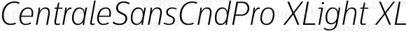 CentraleSansCndPro XLight XLight Italic