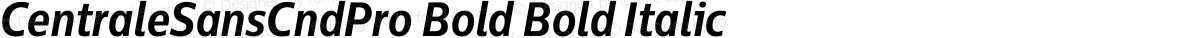 CentraleSansCndPro Bold Bold Italic