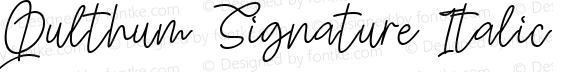 Qulthum Signature Italic