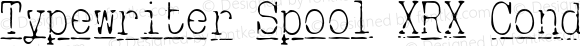 Typewriter Spool XRX Condensed ExtraLight Italic