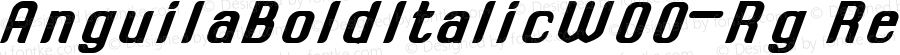 Anguila Bold Italic W00 Regular